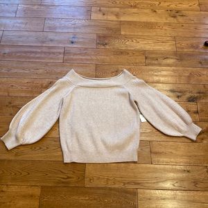 Anthropologie Pink Rose Off Shoulder Sweater, Sz M, New w/Tags